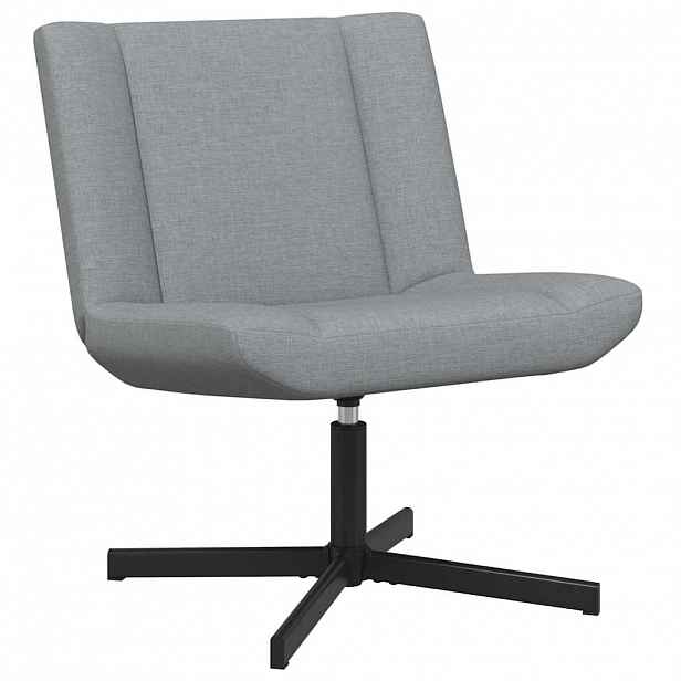 vidaXL Otočná židle Světle šedá 63 x 75 x 76 cm textil