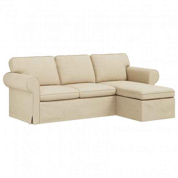 vidaXL Pohovka Krémová 215 x 138 x 80 cm textil