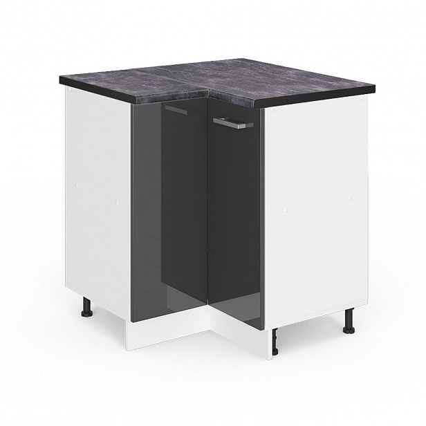 Vicco ROHOVÁ SKŘÍŇKA R-Line Antracitový vysoký lesk 75.6 cm , PD Antracit