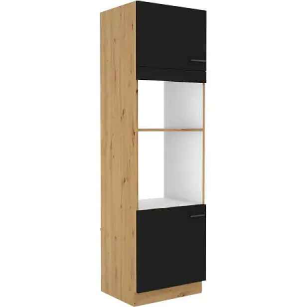 Falco Kuchyňská skříň Molly na mikrovlnku a troubu 60 DPM 210 2F černá/dub artisan