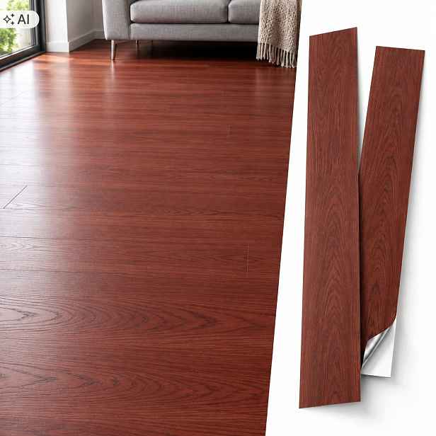 Samolepicí vinylové panely Tmavě Hnědé 5 m² 36 kusů podlahových desek