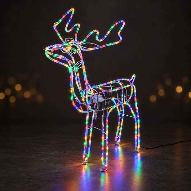 Sob Led Vánoční svítící figurka pro venkovní použití XL velká 85 barevná