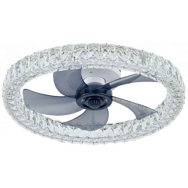Stropní Svítidlo s ventilátorem Křišťál moderní 50 cm 58 W