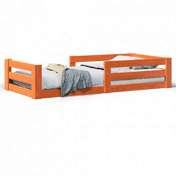vidaXL Postel bez matrace voskově hnědá 75 x 190 cm masivní borovice