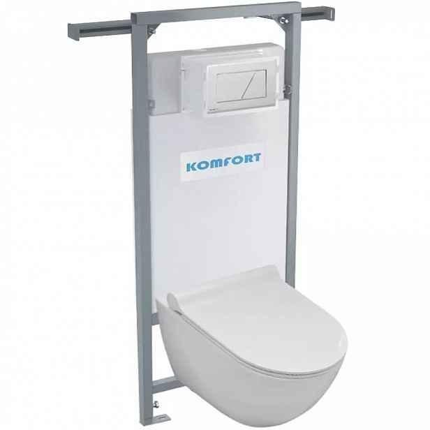 Alcadrain podomítkový set pro komfort C202 +tlačítko +WC mísa závěsná rimless se sedatkem soft close