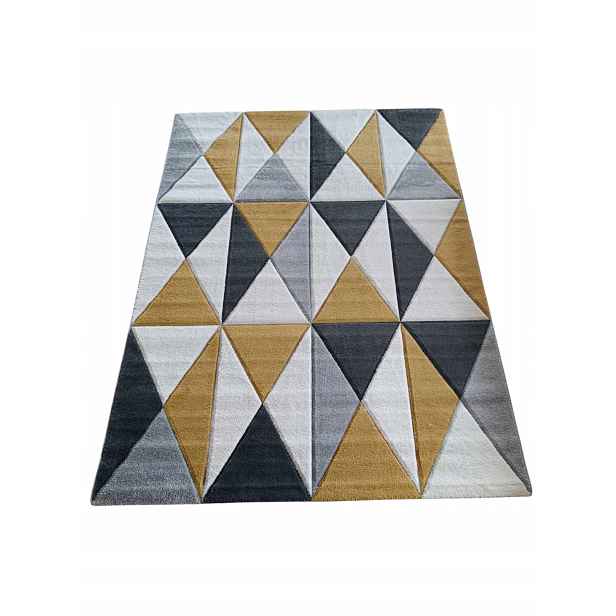 Koberec do obývacího pokoje 150 x 200 cm, 3D vyřezaný vzor, měkký a silný