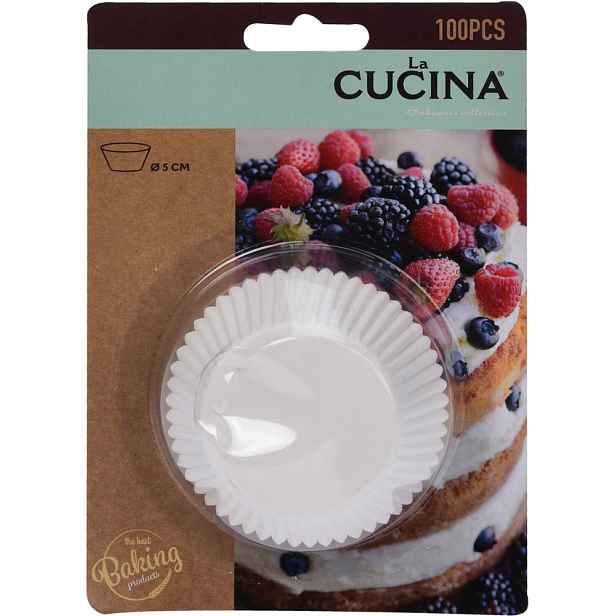 košíček d60x35mm, 100ks bílý papír,MUFFINY