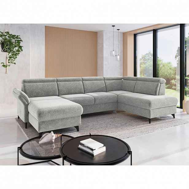 Sit & More SEDACÍ SOUPRAVA, textil, světle šedá
