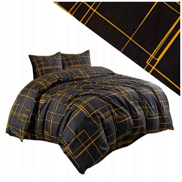Povlečení 220x200 2 povlaky na polštáře 70x80 hladké Eusebia Home zip geometrické