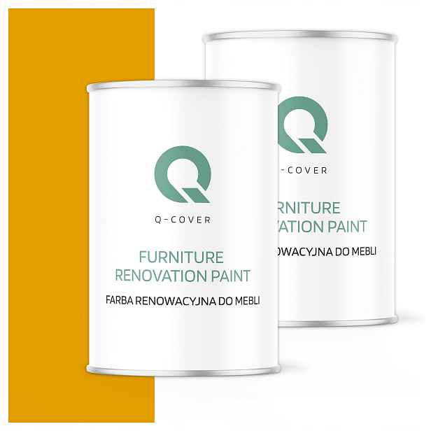 Barva na renovaci nábytku Mdf dřevo 1L Ozdobná Žlutá zlatá 1004 Satén