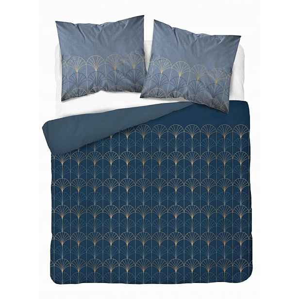 Povlečení 180x200, modrý zlatý ornament Home Satin