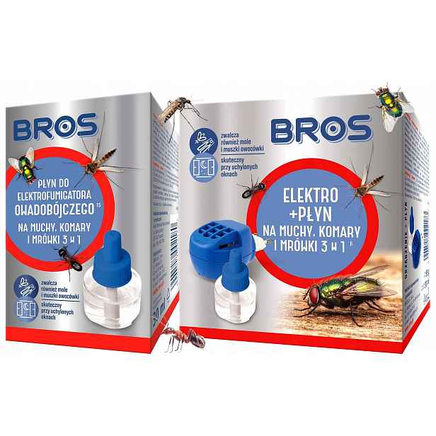 Sada Bros – elektro 2 x tekutina na mouchy, komáry a mravence 20 dní x 24 hodin