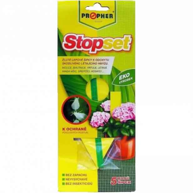 Stopset šipky žluté 14x5 cm 5 ks