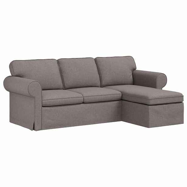 vidaXL Pohovka Taupe 245 x 138 x 80 cm textil