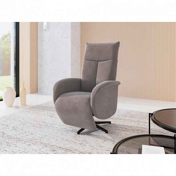 Sit & More RELAXAČNÍ KŘESLO, textil, šedohnědá