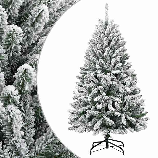 vidaXL Umělý sklápěcí vánoční stromek se sněhem 120 cm