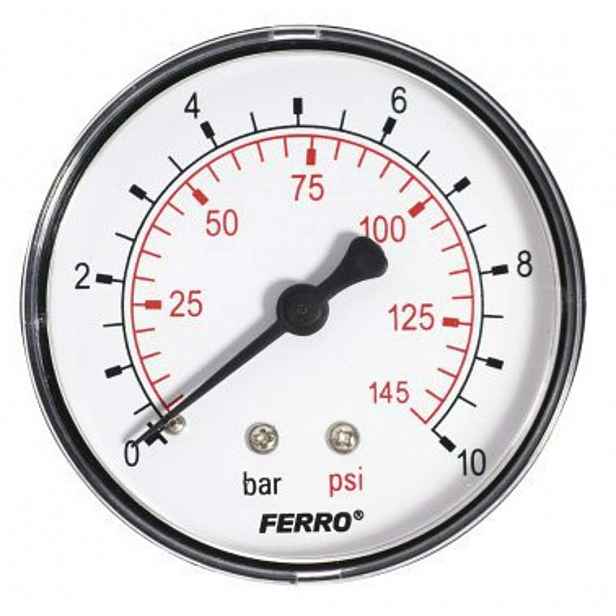 Novaservis - Manometr 63 mm 1/4" Axiál 0-10 bar M6310A