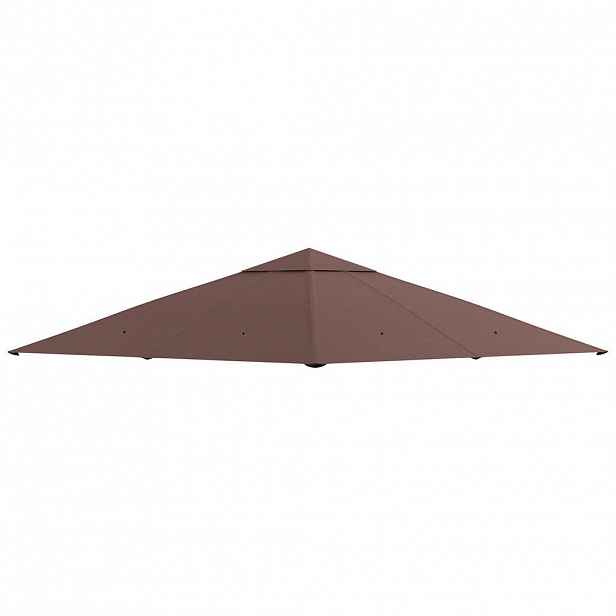 Outsunny NÁHRADNÍ STŘECHA PRO PAVILON Kryt pavilonu Coffee 2,98 x 2,95 m