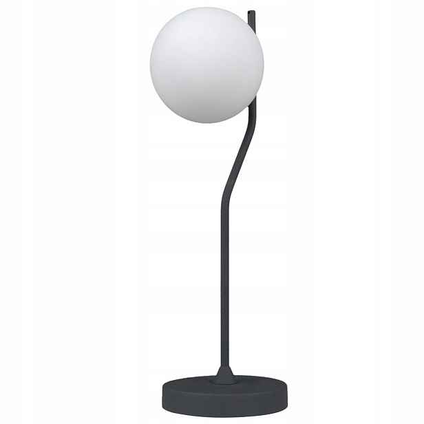 Stolní lampa Carimi Grafitová Led G9 5W Ocel Skleněná pro kabinet Italux