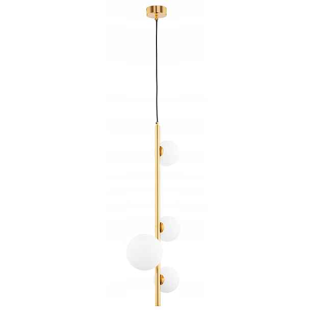 Závěsná lampa Taida Zlatá Bílá Skleněné Stínidla 4xG9 Stropní Svítidlo Pokoj