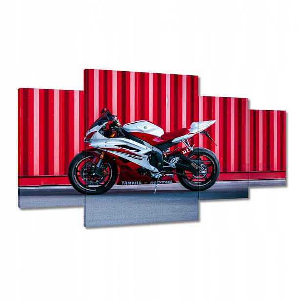Obrazy 160x90 Bílo-červená Yamaha