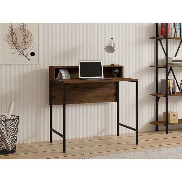 Psací stůl Uso - Walnut, Black