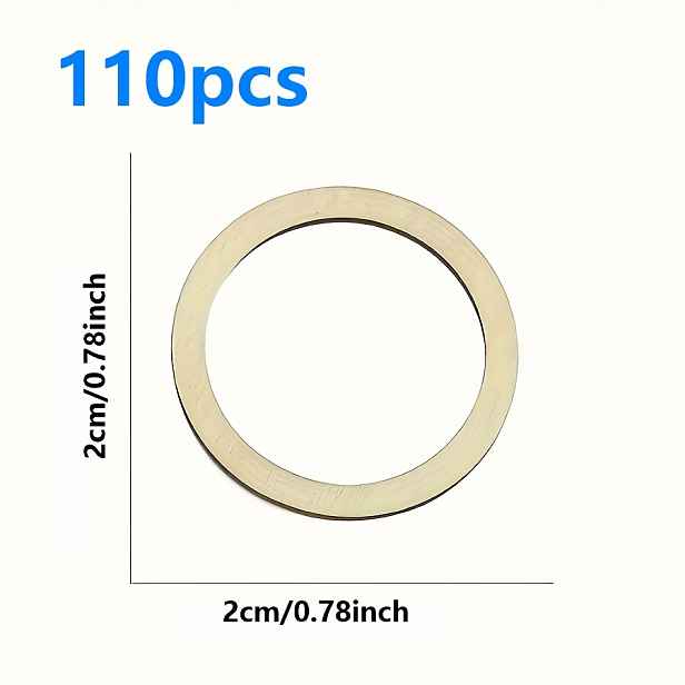 TEMU Sada 110 ks mini dřevěných kulatých ozdob, DIY dřevěná olejomalba, moderní styl závěsné dekorace do domácnosti a kuchyně, vhodné pro svatby,