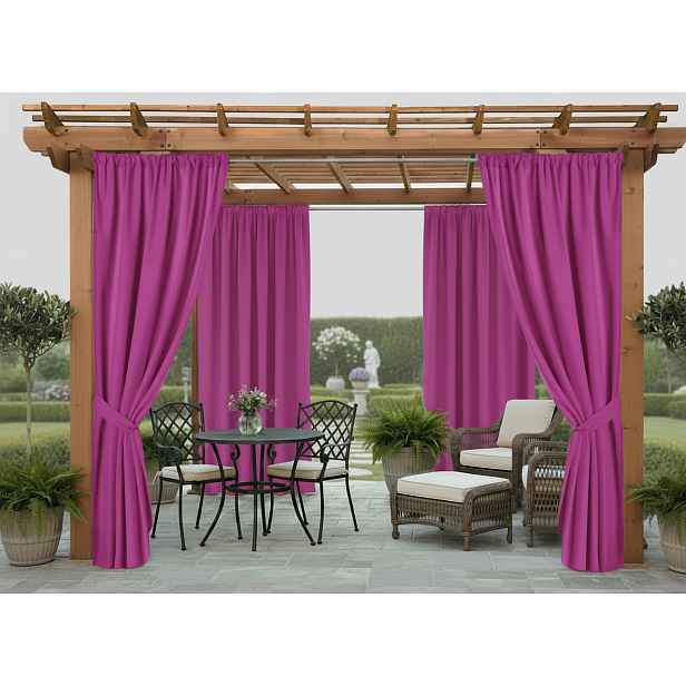 Venkovní zahradní závěs s tunýlkem JAMAICA color 36 tmavě růžová, různé rozměry MyBestHome Rozměr: 155x190 cm