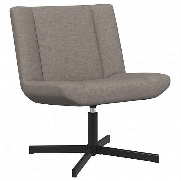 vidaXL Otočná židle Taupe 63 x 75 x 76 cm textil