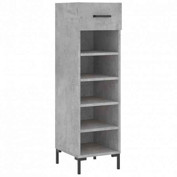 vidaXL Botník betonově šedý 30 x 35 x 105 cm kompozitní dřevo
