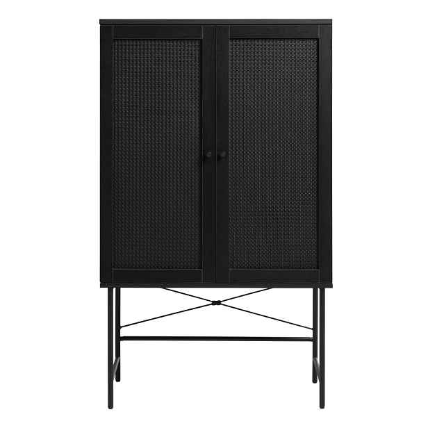 Černá skříňka v dekoru dubu 80x135 cm Pensacola – Unique Furniture
