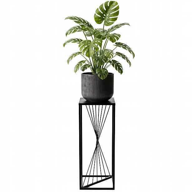 Držák Na Květináč Kovový Stojan Na Květiny Loft Černý 70 CM Polský Výrobek