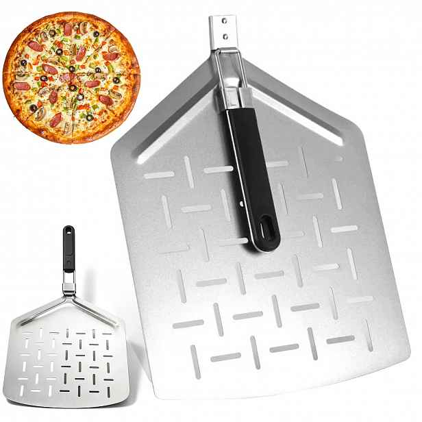 Forma Na Pizzu Plechová Špachtle S Rukojetí Kovová Skládací 33X62 CM