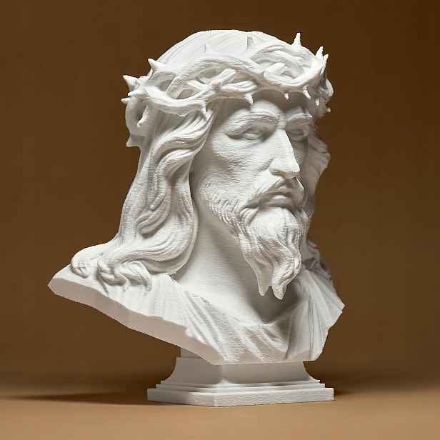 Ježíš Kristus Busta Figurka Soška Dekorace Dárek 3D tisk 15 cm
