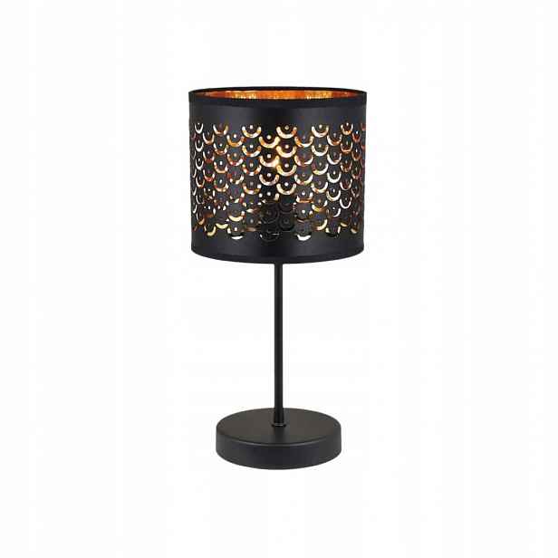 Noční lampa Morgan 1xE27 černá, zlatá, stolek Milagro ML1802