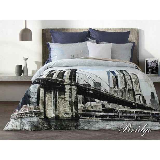 Povlečení 220x200 Brooklynský most šedé