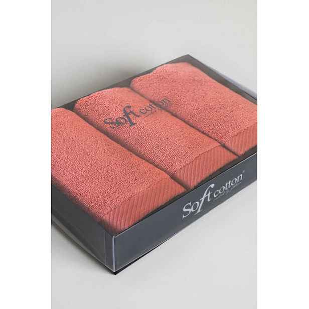 Dárková sada malých ručníků MICRO COTTON, 3 ks Terakota