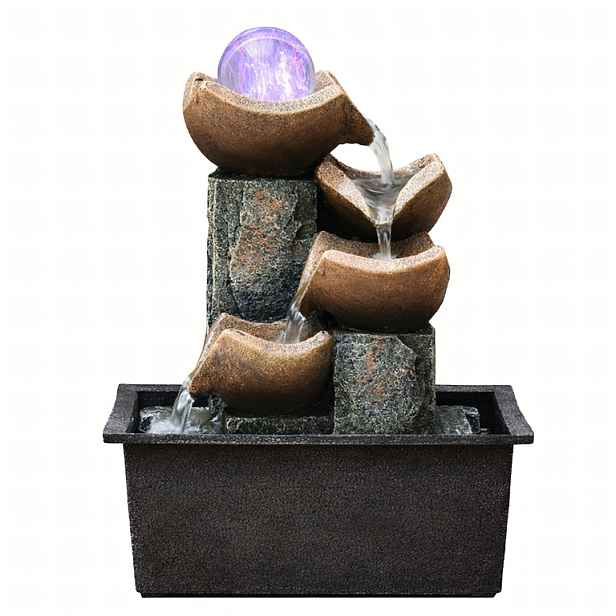 Fontána Dekorativní zahradní na stůl Dekorativní Led 28x21,5x15,5 cm