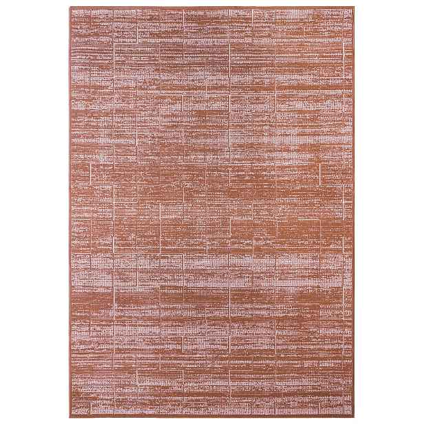 Koberec červený 120x170 cm abstraktní moderní pro alergiky Oeko-Tex