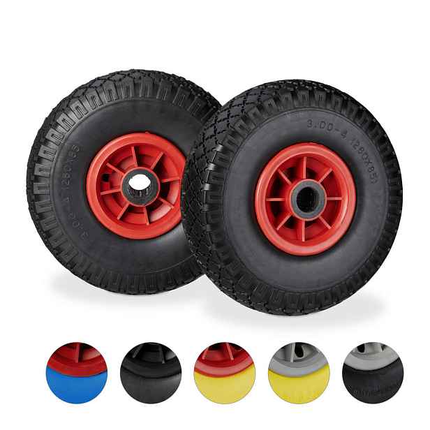 Relaxdays KOLO Černé Červené 2ks-set 26 cm