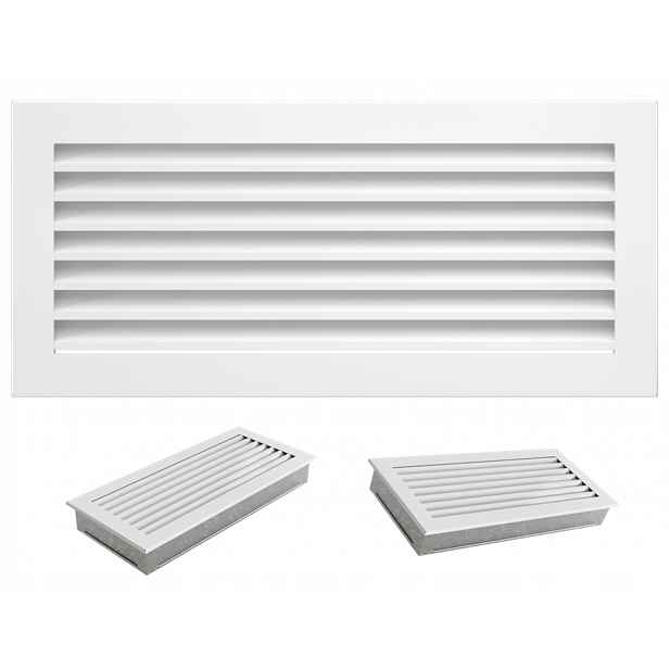 Ventilační Krbová Mřížka Fresh bílá 17x37 Malovaná Moderní