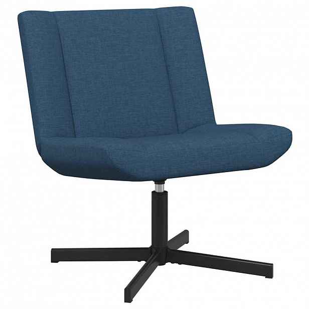 vidaXL Otočná židle Modrá 63 x 75 x 76 cm textil