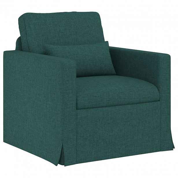 vidaXL Pohovka Tmavě zelená 78 x 78 x 80 cm textil
