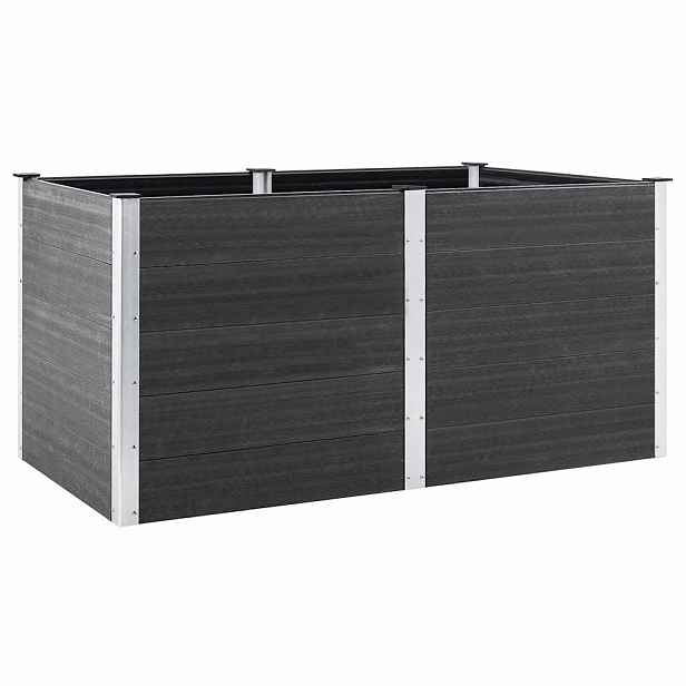 vidaXL Zahradní vyvýšený záhon 200 x 100 x 91 cm WPC šedý
