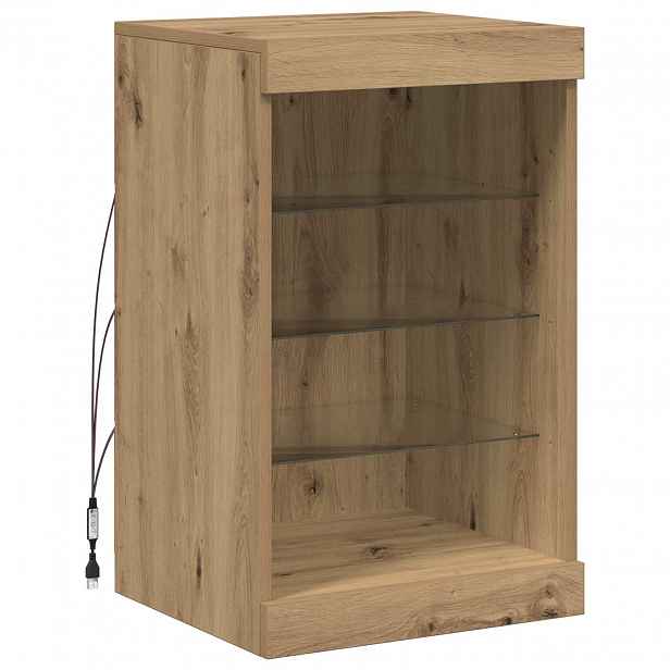 vidaXL LED komoda Artisanový dub 41 x 37 x 67 cm Kompozitní dřevo
