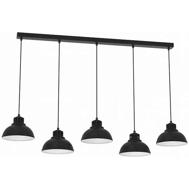 Lampa Sven Černá Bílá Kovový industriální doplněk loftový styl