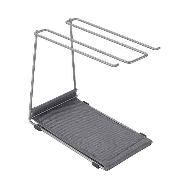 Ocelový držák na skleničky na víno ve stříbrné barvě Calix – Metaltex