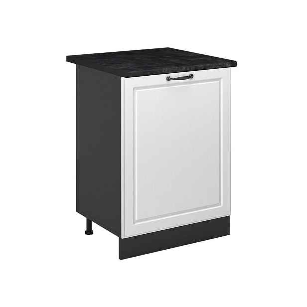 Vicco SPODNÍ SKŘÍŇKA KUCHYŇSKÉ LINKY R-Line, Bílý venkovský dům/Antracit, 60 cm s 1 dveřmi pracovná doska antracitová