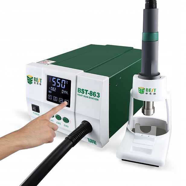 Best BST-863 1200W Odolný Silný Hot Air S Dotykovým LCD Displejem