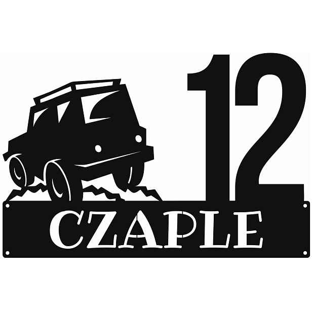 Číslo Na Dům 48 cm Tabule Adresa Ocel 2 mm ul. Čaple